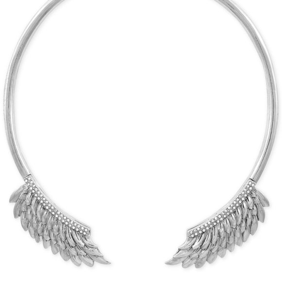 BCBGeneration Jewelry - J66 BCBGeneration Silver Feather Collar Necklace